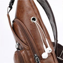 Bolsa Transversal Masculina em Couro Buble