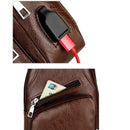 Bolsa Transversal Masculina em Couro Buble