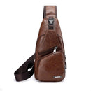 Bolsa Transversal Masculina em Couro Buble