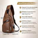 Bolsa Transversal Masculina em Couro Buble