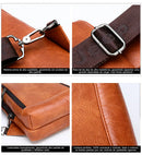 Bolsa Transversal Masculina em Couro Italiano