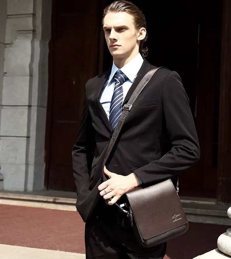Bolsa de Couro Masculina Elegante Kangoo