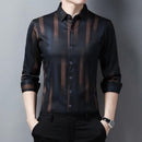 Camisa Social Masculina de Seda Bally