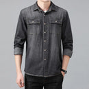 Camisa Jeans Masculina Casual Boston