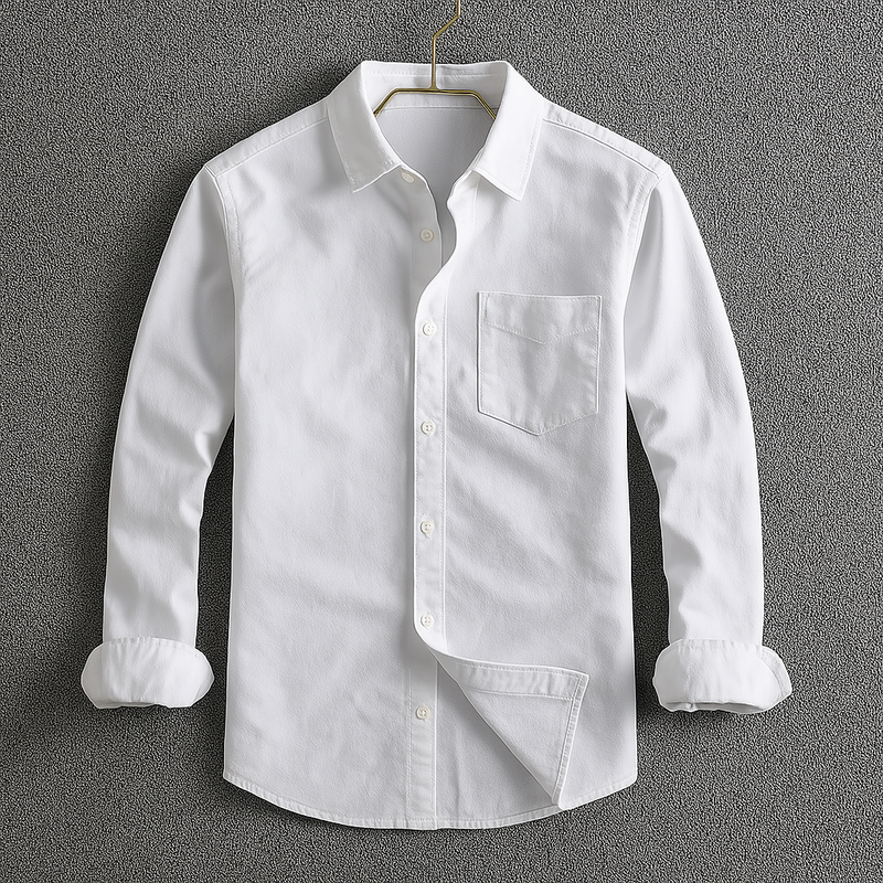 Camisa Masculina Casual Clássica Oxford