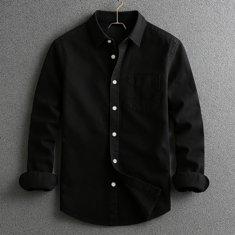 Camisa Masculina Casual Clássica Oxford