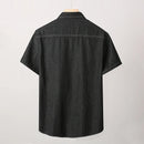 Camisa Masculina Jeans Manga Curta Lorenzi