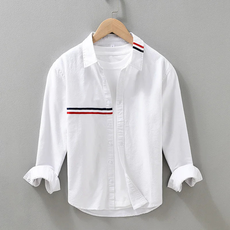 Camisa Masculina Manga Comprida em Algodão Premium Divello