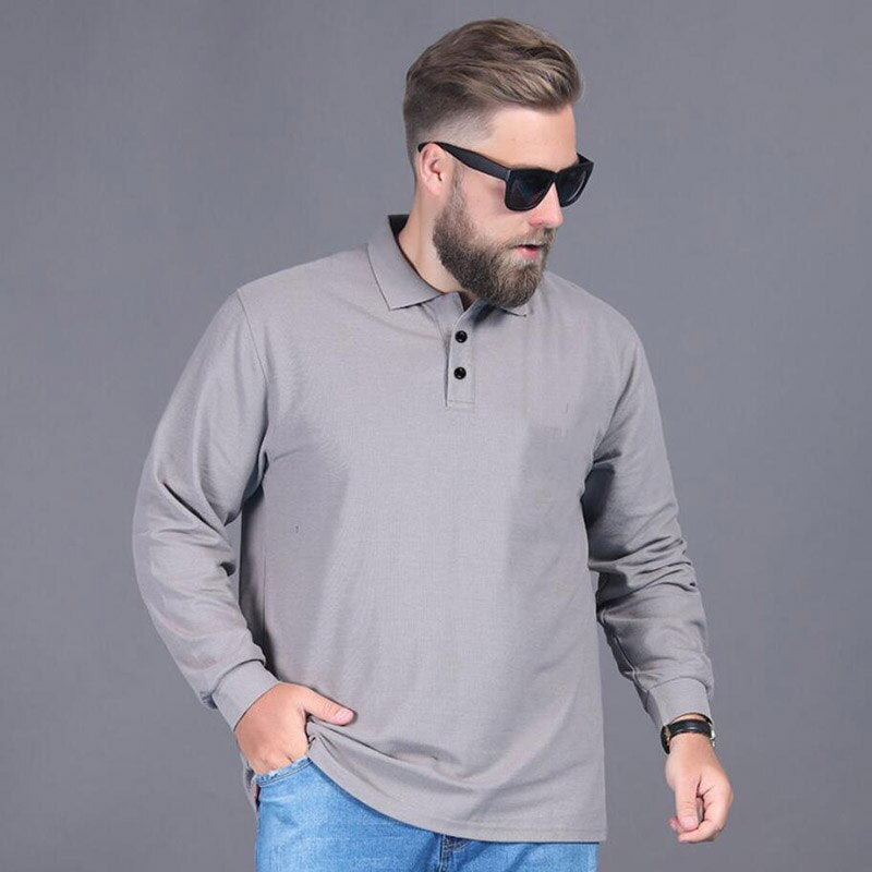 Camisa Masculina Polo Manga Longa Styus - Plus SIze