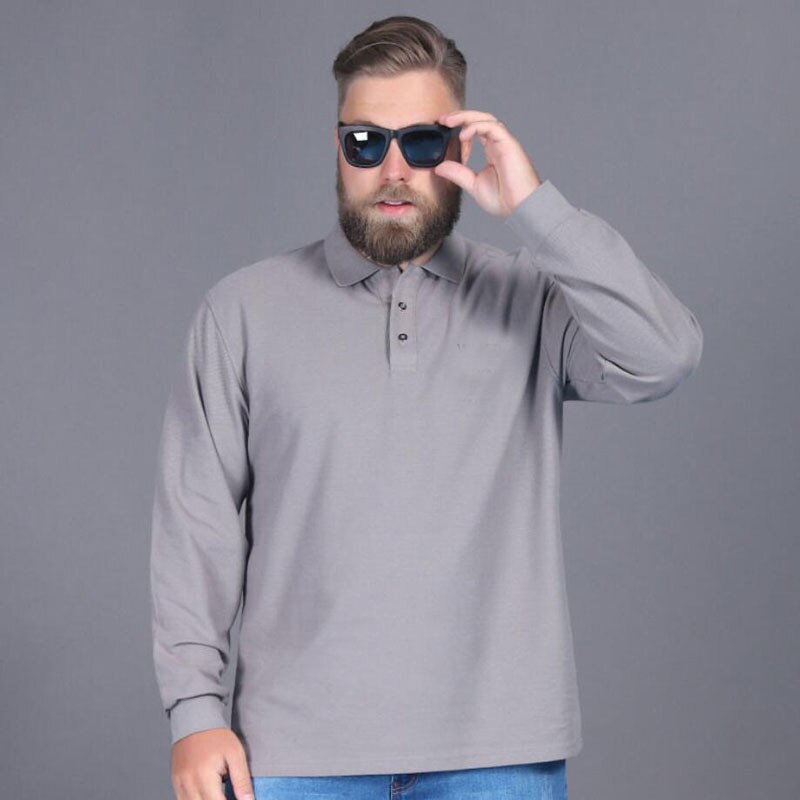 Camisa Masculina Polo Manga Longa Styus - Plus SIze