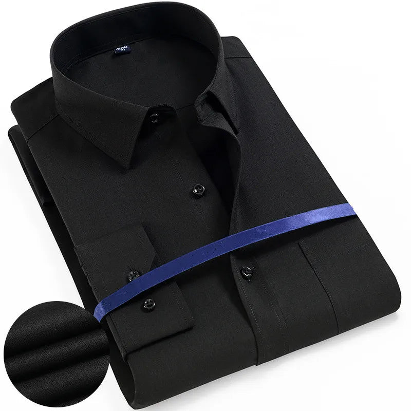 Camisa Masculina de Manga Comprida Clássica Elevis Plus Size