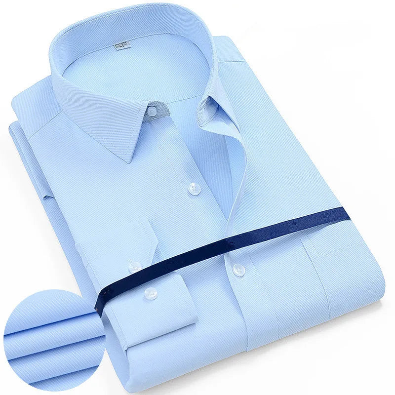 Camisa Masculina de Manga Comprida Clássica Elevis Plus Size