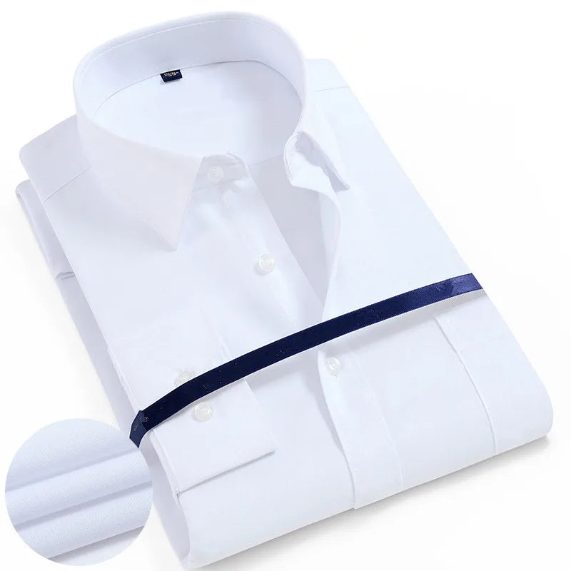 Camisa Masculina de Manga Comprida Clássica Elevis Plus Size