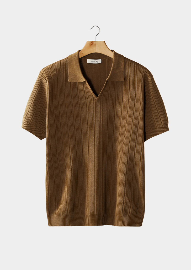 Camisa Polo Canelada Gola V Dallas