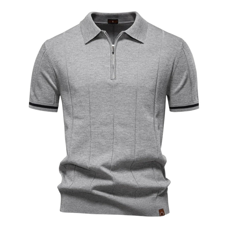 Camisa Polo Masculina Com Zíper Melly