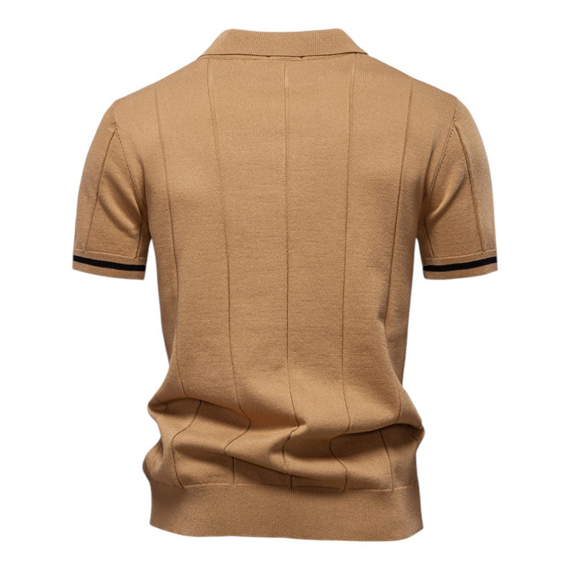 Camisa Polo Masculina Com Zíper Melly