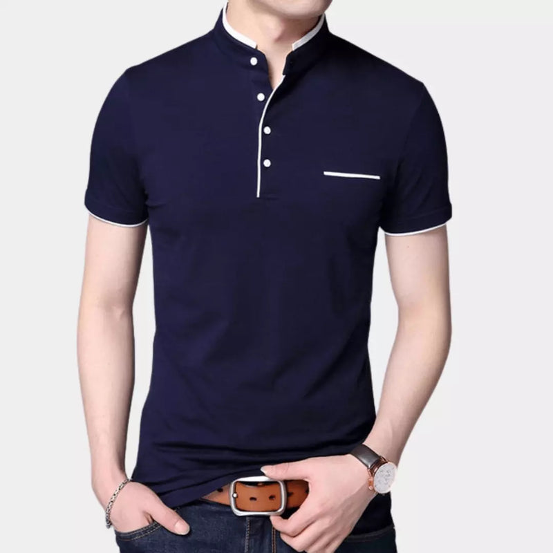 Camisa Polo Masculina Gola Mandarim Montelli