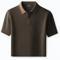 Camisa Polo Masculina Malha Francesa Marrom