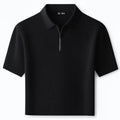 Camisa Polo Masculina Malha Francesa Preto