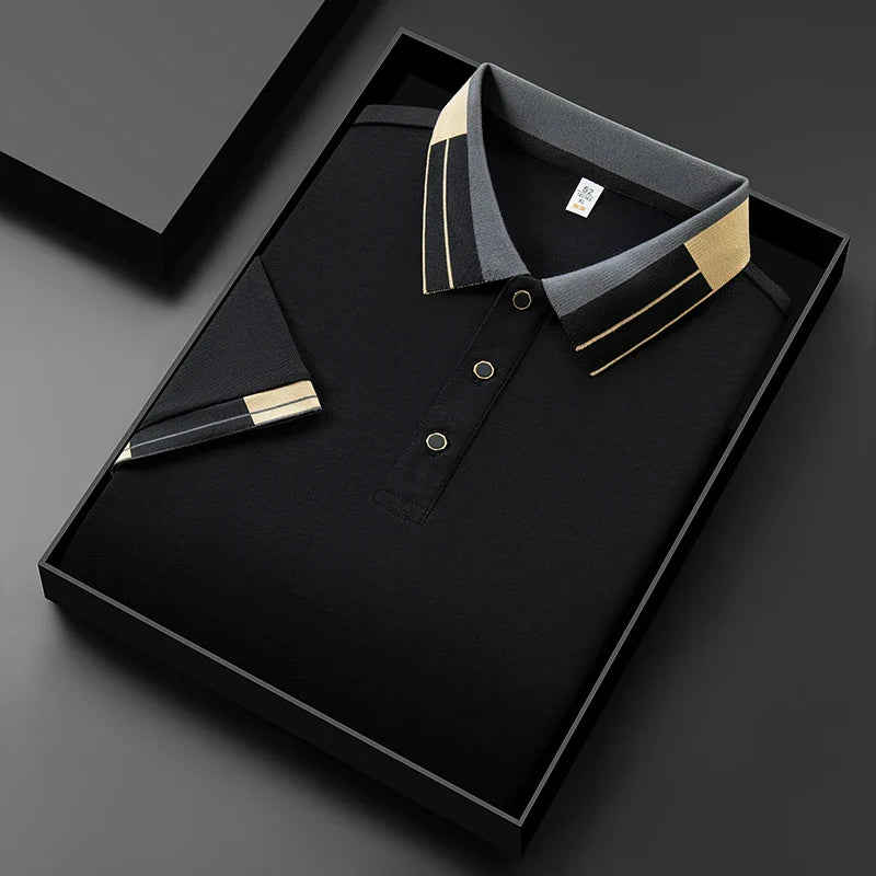 Camisa Polo Masculina de Luxo Respirável Minelly