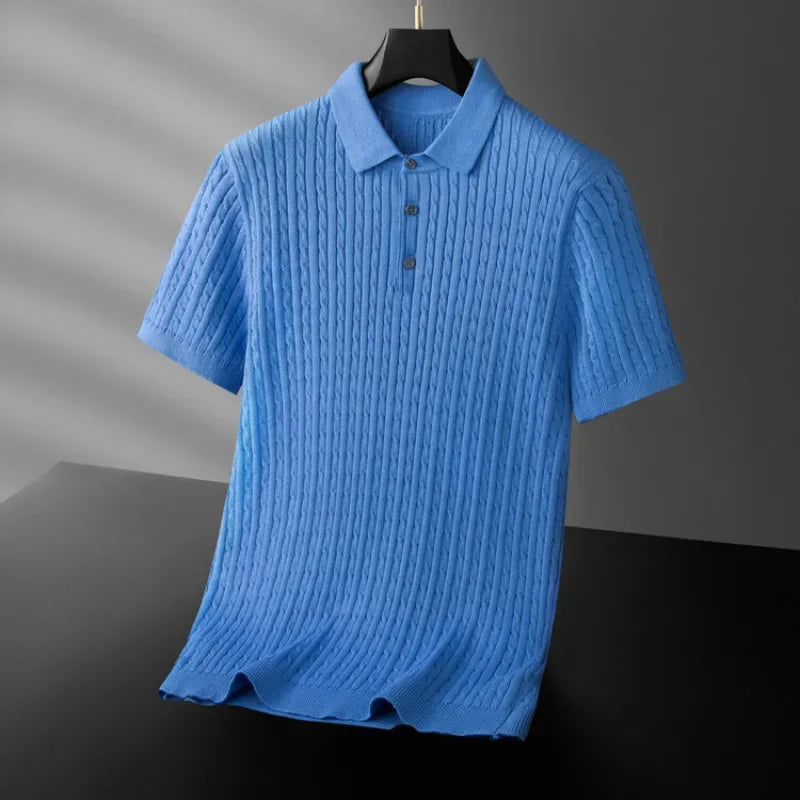 Camisa Polo Masculina em Algodão Europeu Mely