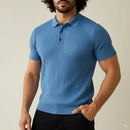 Camisa Polo Masculina em Malha Texturizada Mely