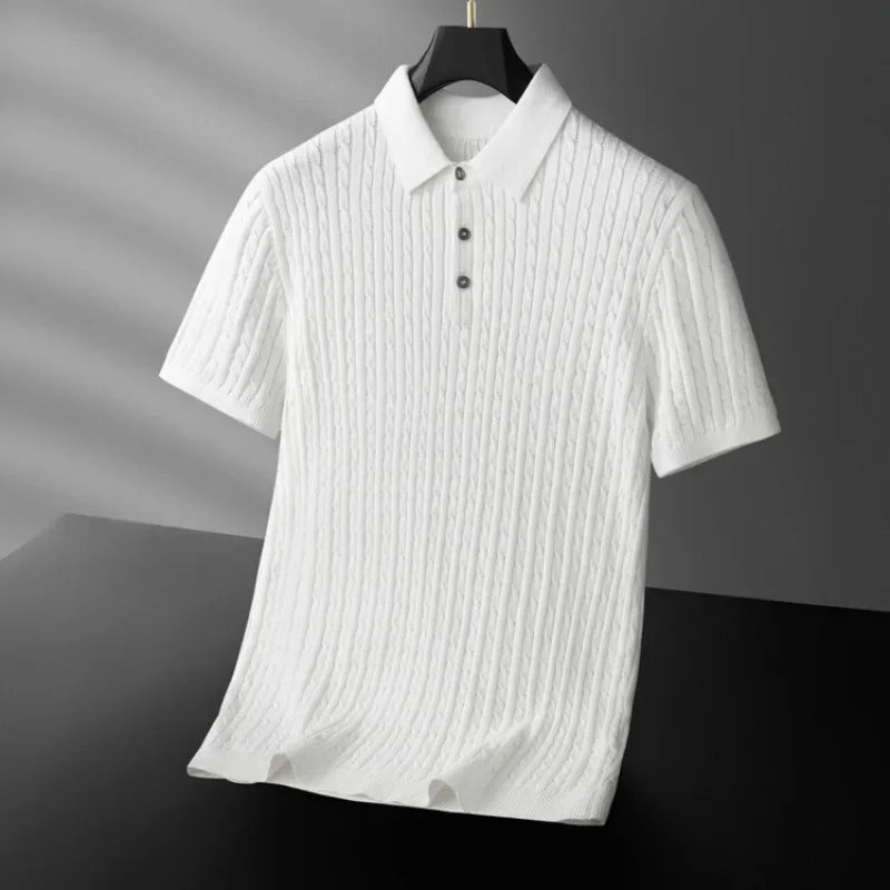 Camisa Polo Masculina em Algodão Europeu Mely