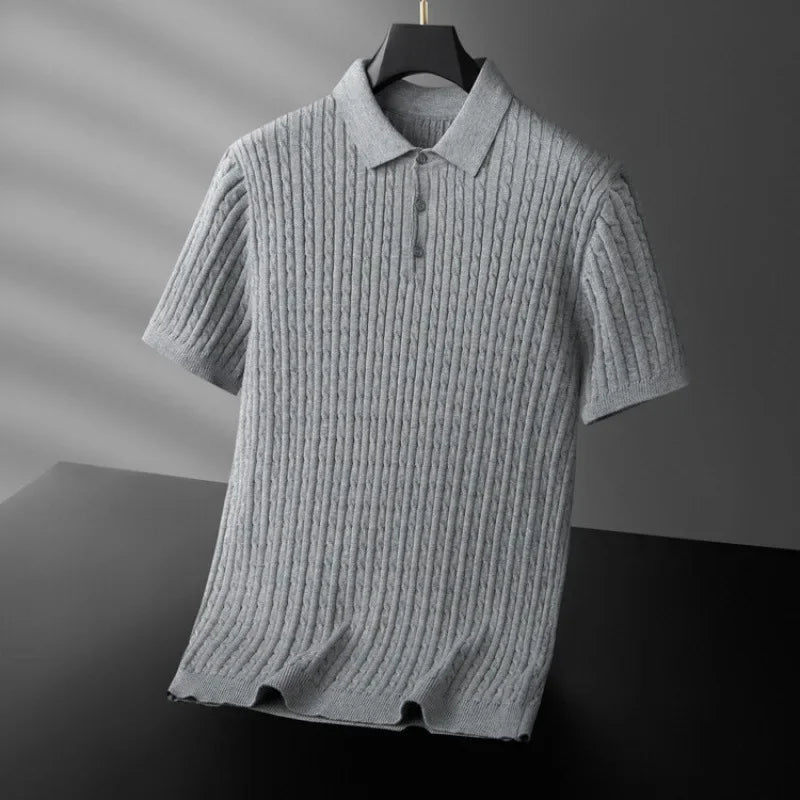 Camisa Polo Masculina em Algodão Europeu Mely