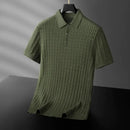 Camisa Polo Masculina em Malha Texturizada Mely