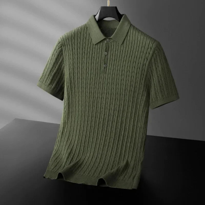 Camisa Polo Masculina em Algodão Europeu Mely