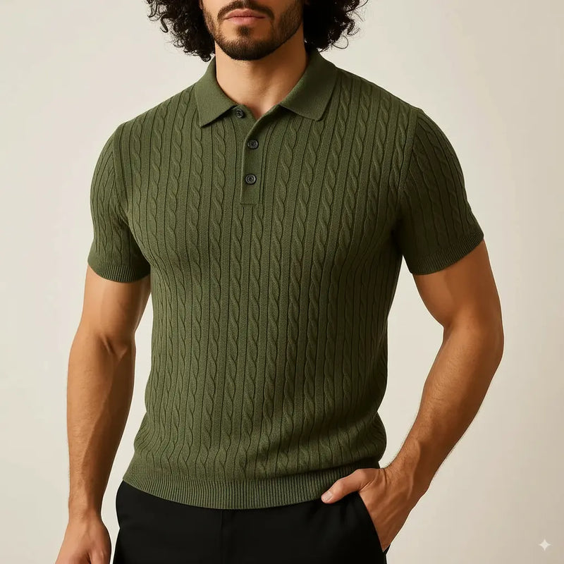 Camisa Polo Masculina em Algodão Europeu Mely