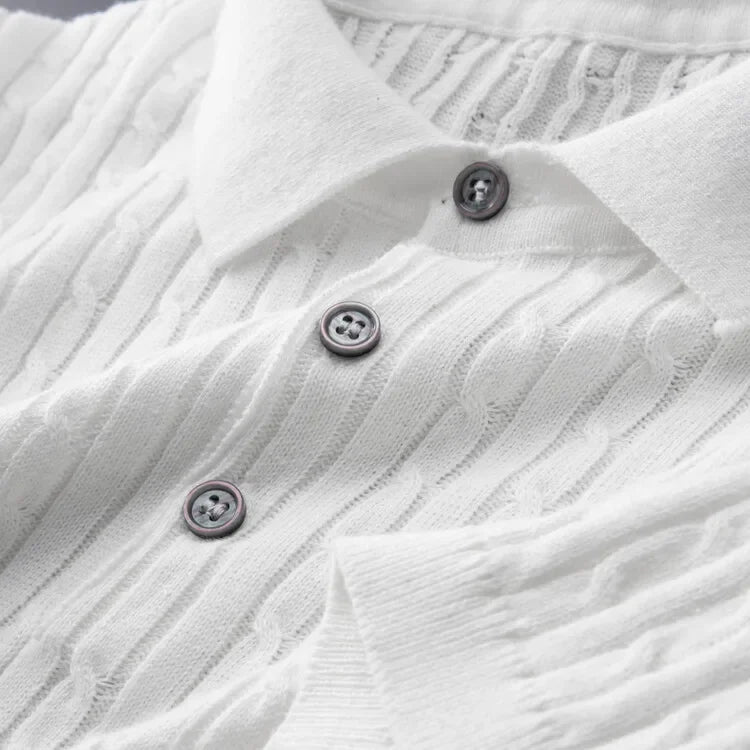 Camisa Polo Masculina em Algodão Europeu Mely