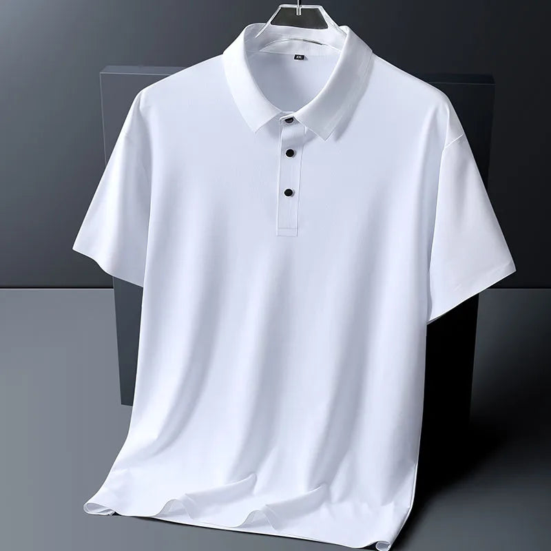 Camisa Polo Masculina em Seda Européia