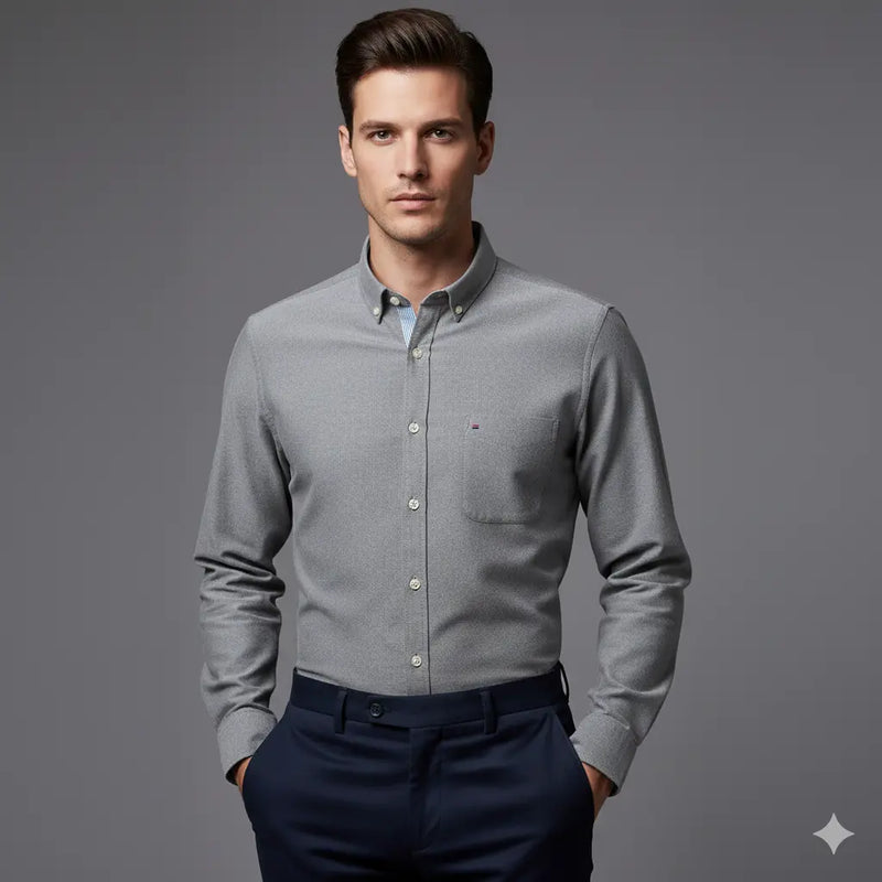 Camisa Social Masculina Diluxo Oxford