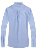 Camisa Masculina Social Manga Longa Oxford