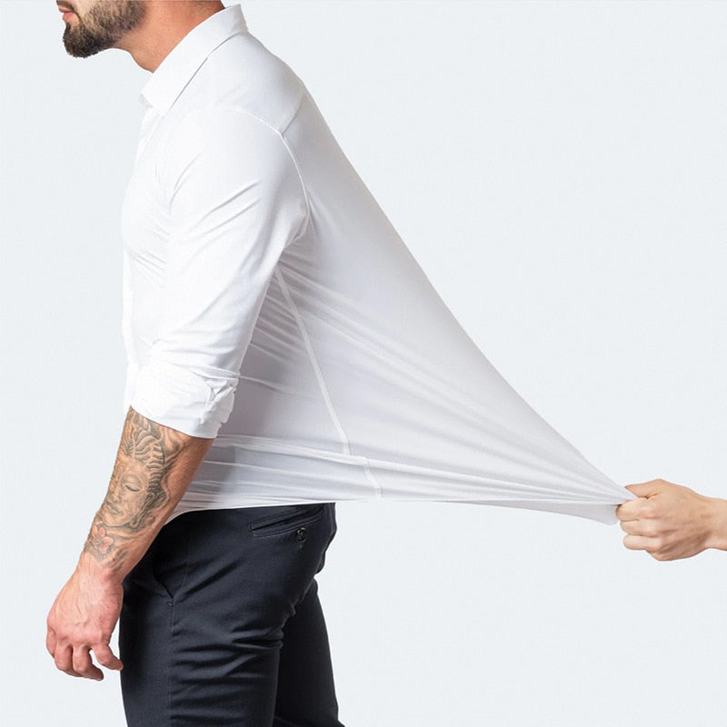 Camisa Social Masculina Anti Amasso Max Comfot