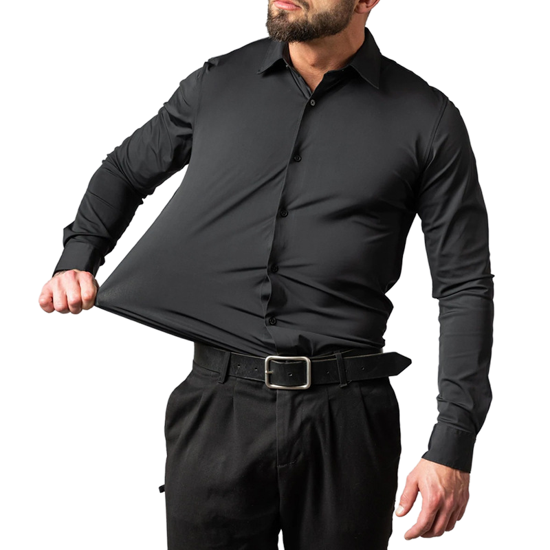 Camisa Social Masculina Anti Amasso Max Comfot