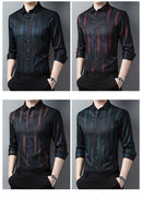 Camisa Social Masculina de Seda Bally