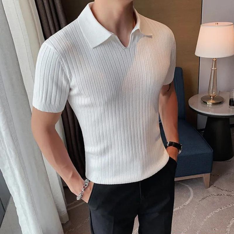 Camisa Polo Masculina Vintage Slim