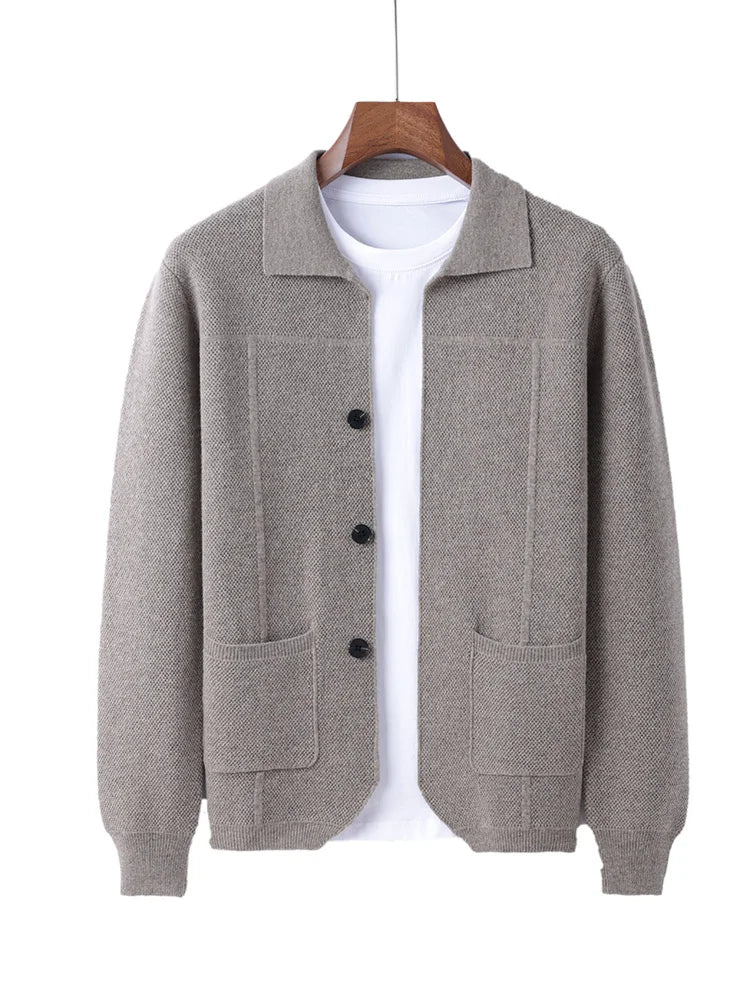 Cardigan Masculino de Lã Australiano