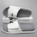 Sapatos de verão de couro genuíno masculino, sapatos casuais de caminhada ao ar livre, chinelos interiores, marca de luxo, sapatos de praia antiderrapantes