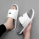 Sapatos de verão de couro genuíno masculino, sapatos casuais de caminhada ao ar livre, chinelos interiores, marca de luxo, sapatos de praia antiderrapantes