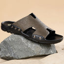 Homens De Couro Genuíno Chinelos Sapatos de Praia Ao Ar Livre Tamanho Grande 37-52 Chinelos de Verão Sandálias Casuais Designer Mens Chinelos 52 51 50