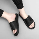 Sapatos de verão de couro genuíno masculino, sapatos casuais de caminhada ao ar livre, chinelos interiores, marca de luxo, sapatos de praia antiderrapantes