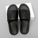 Sapatos de verão de couro genuíno masculino, sapatos casuais de caminhada ao ar livre, chinelos interiores, marca de luxo, sapatos de praia antiderrapantes