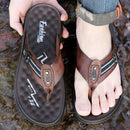 Sandália Masculina Confortável em Couro Lotus