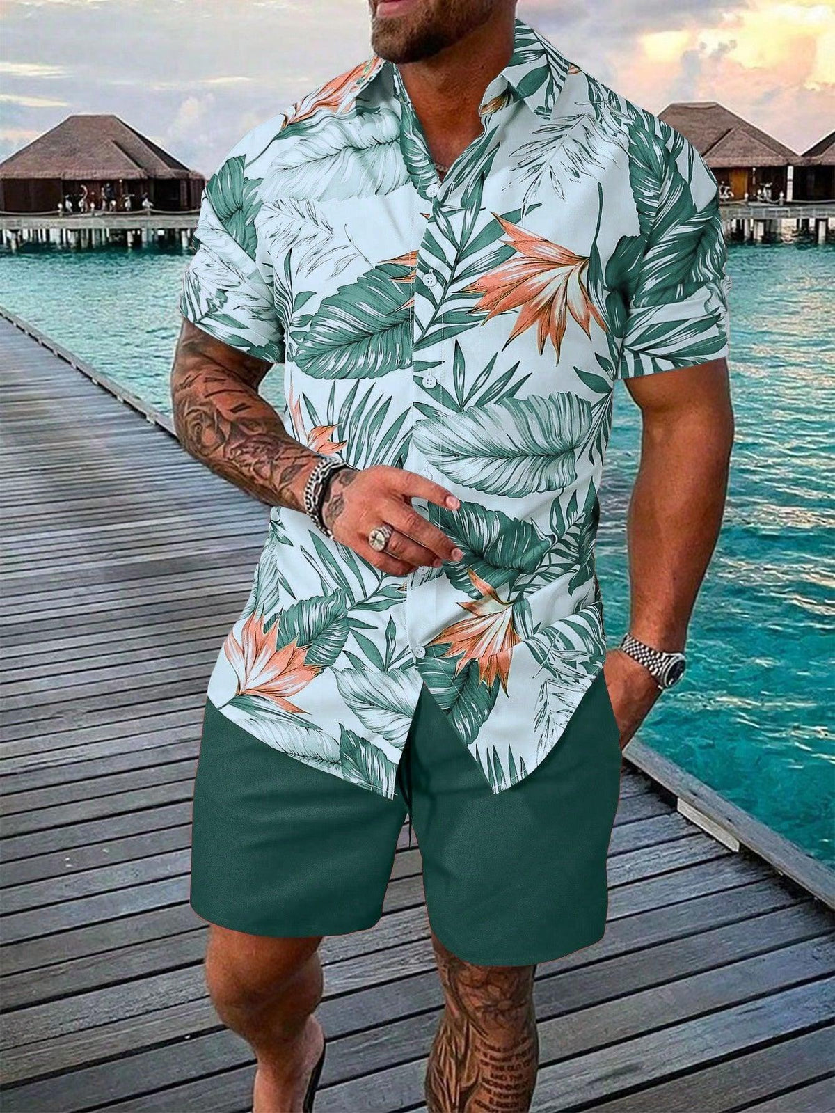 Conjunto Masculino Tropical Verão