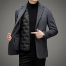 Conjunto de Casaco de Lã Italiana