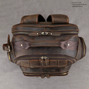 Mochila Masculina em Couro Genuíno Impermeável Americana