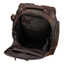 Mochila Masculina em Couro Genuíno Impermeável Americana